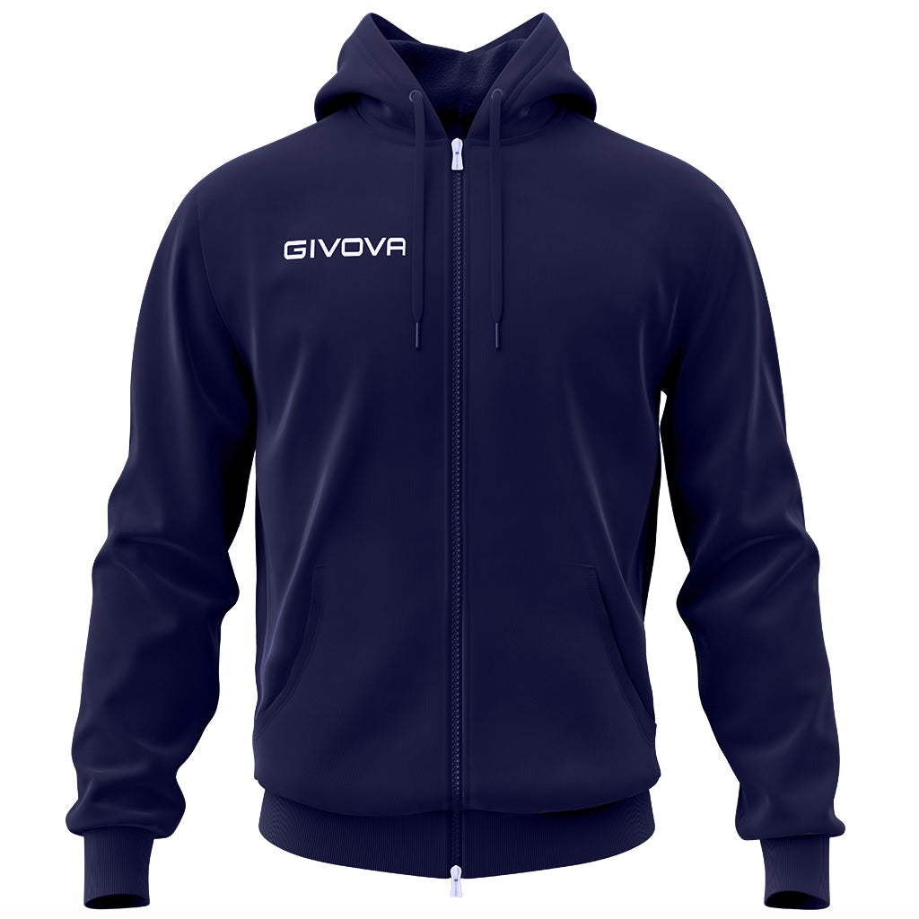 Giacca con cappuccio Felpa King Fleece Givova marine L